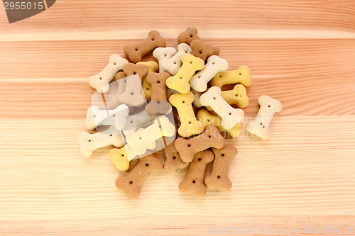 Image of Heap of dried dog biscuits