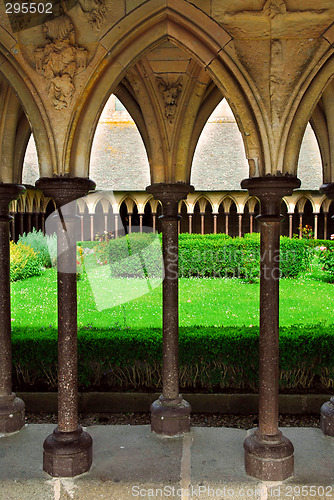 Image of Mont Saint Michel cloister garden