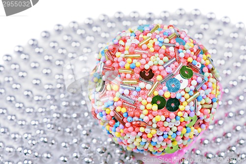 Image of Multicolored christmas ball