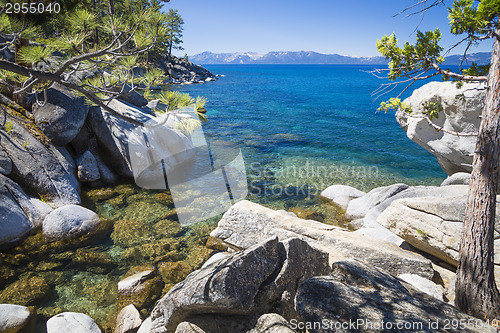 Image of Beautiful Shoreline of Lake Tahoe