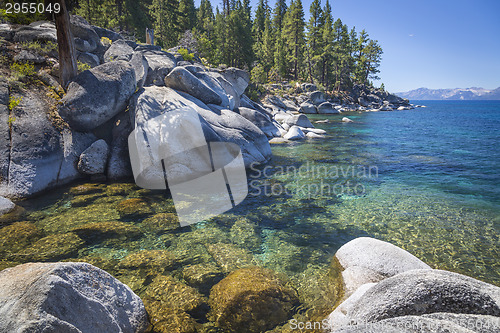 Image of Beautiful Shoreline of Lake Tahoe