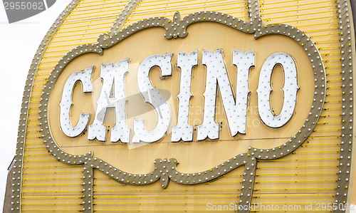Image of Antique Casino Sign on Building