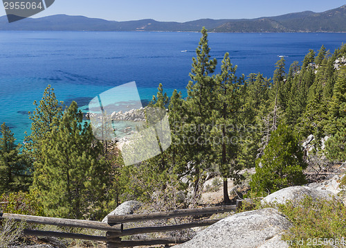 Image of Beautiful Shoreline of Lake Tahoe