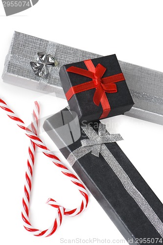 Image of Present boxes on white