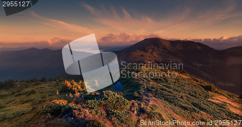 Image of Sunset in Carpathian Mountains