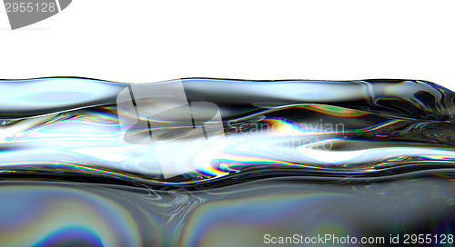 Image of Liquid fuel waves and splashes isolated