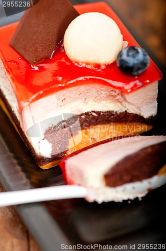 Image of fresh strawberry yogurt mousse