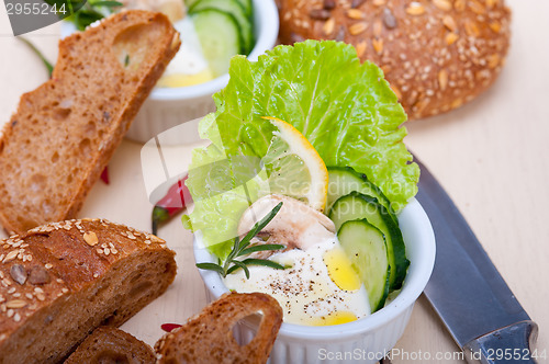 Image of fresh garlic cheese dip salad