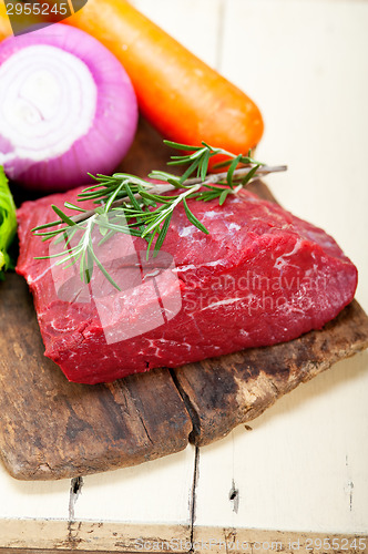 Image of fresh raw beef cut ready to cook