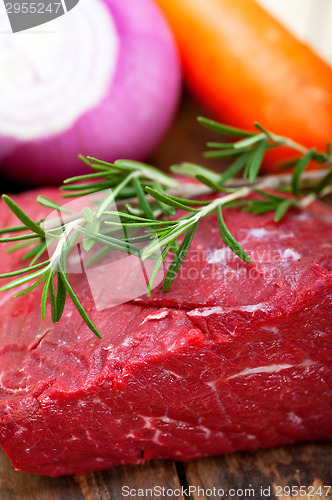 Image of fresh raw beef cut ready to cook