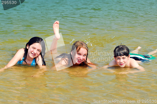 Image of Children in a lake