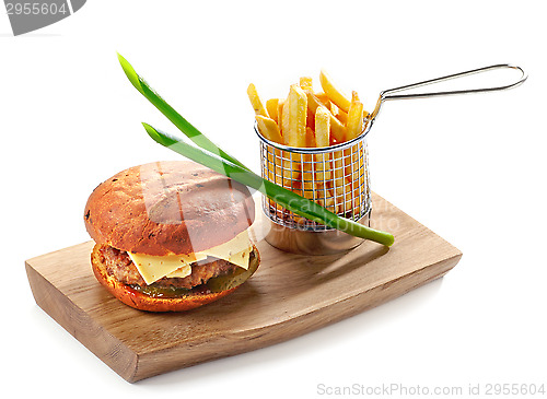 Image of Burger and french fries