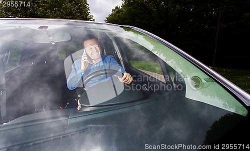 Image of Driver and cellphone