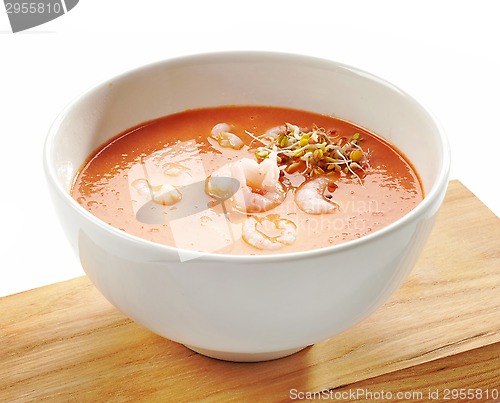 Image of Bowl of tomato cream soup