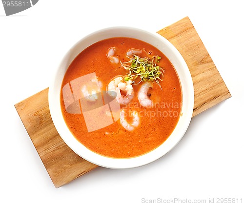Image of Bowl of tomato cream soup