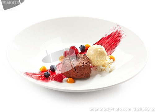 Image of Chocolate fondant with ice cream