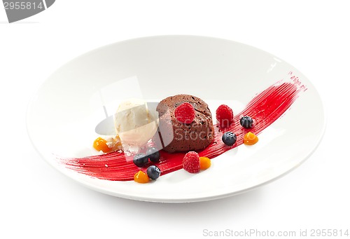 Image of Chocolate fondant with ice cream