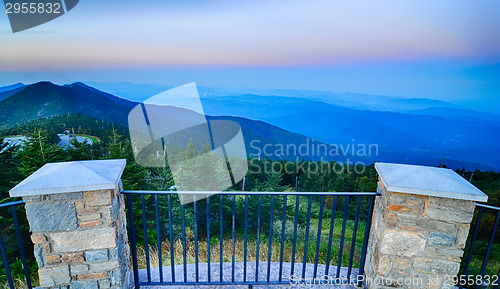 Image of top of mount mitchell before sunset