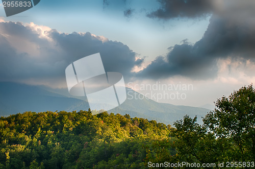 Image of Blue Ridge Parkway Scenic Mountains Overlook Summer Landscape