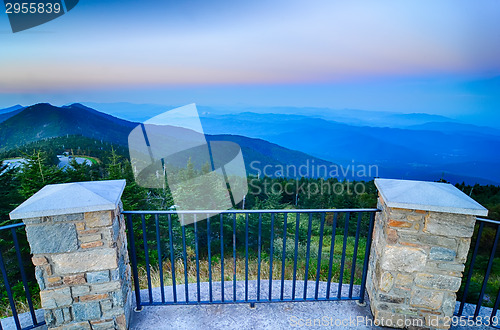 Image of top of mount mitchell before sunset