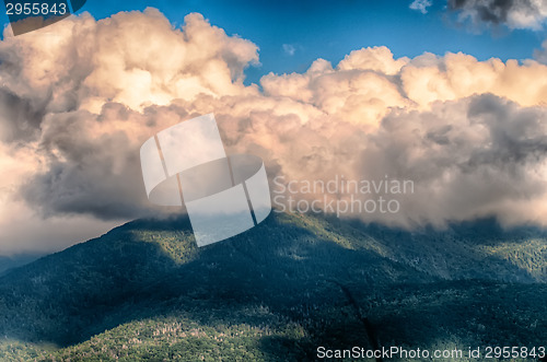 Image of Blue Ridge Parkway Scenic Mountains Overlook Summer Landscape