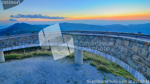 Image of top of mount mitchell before sunset