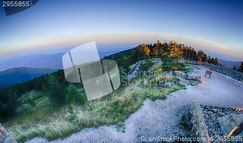 Image of top of mount mitchell before sunset