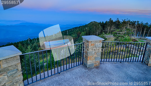 Image of top of mount mitchell before sunset