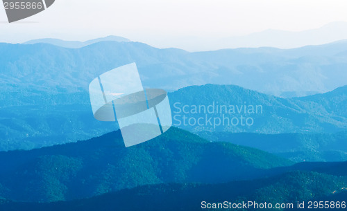 Image of The simple layers of the Smokies at sunset - Smoky Mountain Nat.