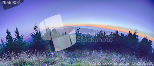 Image of top of mount mitchell before sunset