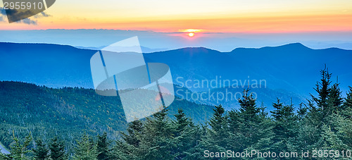 Image of top of mount mitchell before sunset