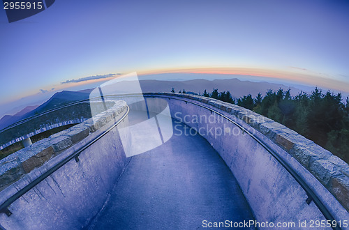 Image of top of mount mitchell before sunset