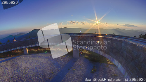 Image of top of mount mitchell before sunset