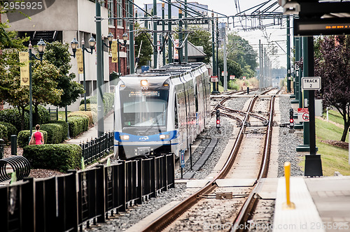 Image of charlotte north carolina light rail transportation moving system