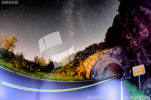 Image of The Craggy Pinnacle Tunnel, on the Blue Ridge Parkway in North C