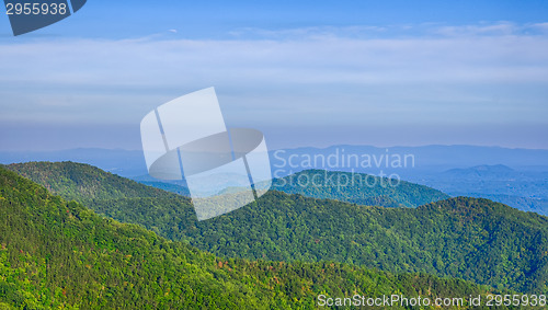 Image of Blue Ridge Parkway National Park Sunset Scenic Mountains summer 