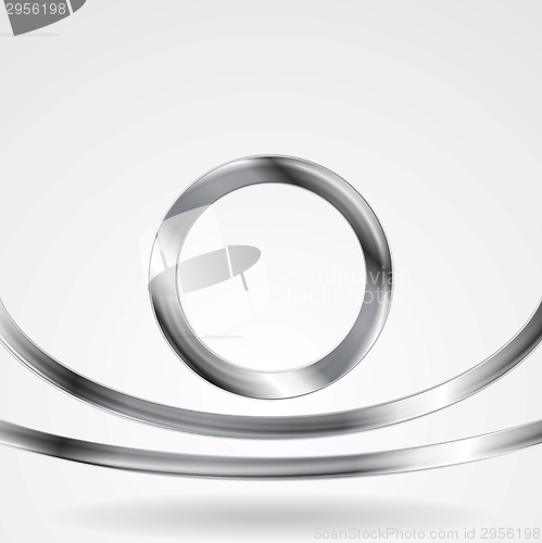 Image of Tech silver metal shape background
