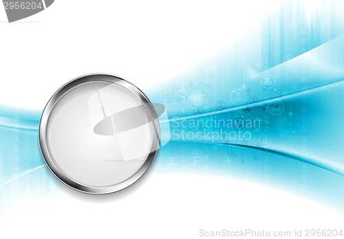 Image of Tech bright background with metal circle