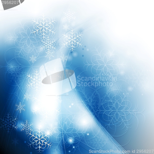 Image of Christmas greeting card winter background