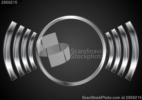 Image of Abstract metal circle logo design