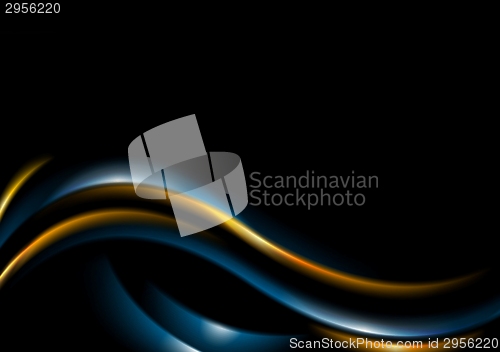 Image of Abstract shiny waves vector background