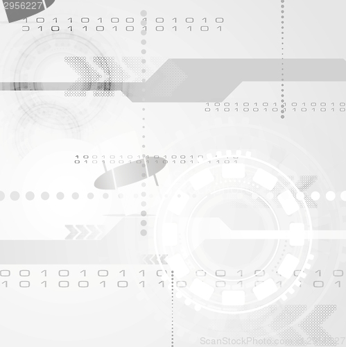 Image of Abstract grey engineering tech background
