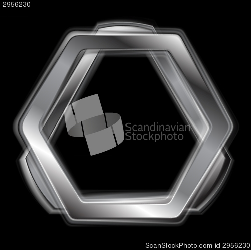 Image of Abstract metal shape logo design