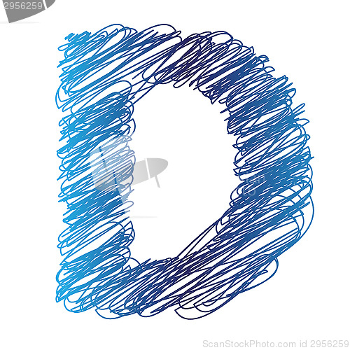 Image of sketched letter D