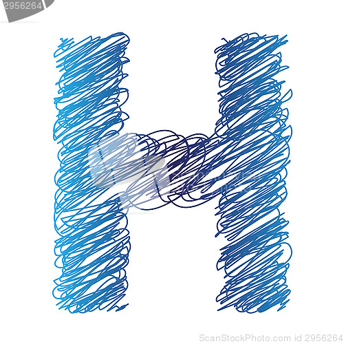 Image of sketched letter H