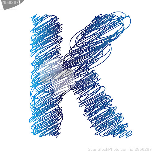 Image of sketched letter K