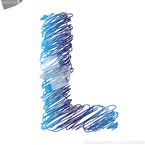 Image of sketched letter L