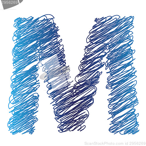 Image of sketched letter M