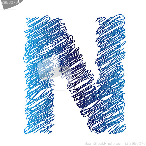 Image of sketched letter N