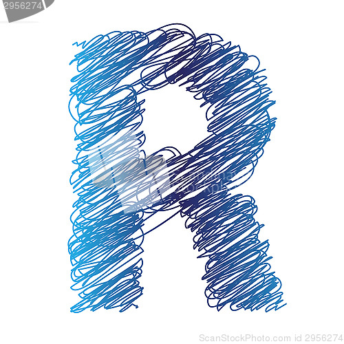 Image of sketched letter R